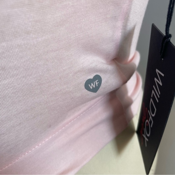 Wildfox Sweat Tie Front Workout Tank Top- Blushing Bride (Pink)- Size Large- NWT - Picture 2 of 8